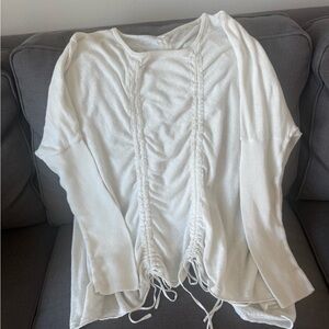 White oversized top